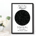 Anniversary Wedding Gift For Husband Wife Framed Star Print Gift