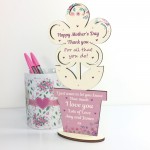 Mothers Day Gift For Mum Personalised Wooden Flower Mum Gift