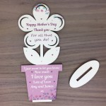 Mothers Day Gift For Mum Personalised Wooden Flower Mum Gift