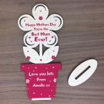 Personalised Mothers Day Gift For Mum Wooden Flower Gift For Mum