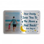 Personalised Metal Wallet Card Insert Gift Daddy Dad Grandad