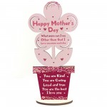 Happy Mothers Day Gift Wooden Flower Mum Gift From Daughter Son