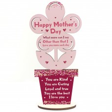 Happy Mothers Day Gift Wooden Flower Mum Gift From Daughter Son
