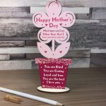 Happy Mothers Day Gift Wooden Flower Mum Gift From Daughter Son