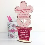 Happy Mothers Day Gift Wooden Flower Mum Gift From Daughter Son