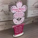 Happy Mothers Day Gift Wooden Flower Mum Gift From Daughter Son