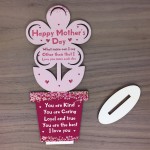 Happy Mothers Day Gift Wooden Flower Mum Gift From Daughter Son