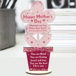 Happy Mothers Day Gift Wooden Flower Mum Gift From Daughter Son