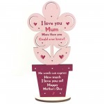 Mothers Day Gift For Mum Mummy Wooden Flower Mum Gift For Her
