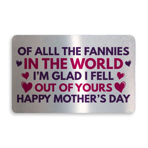 Funny Mothers Day Rude Gifts Metal Card Gift For Mum Gifts