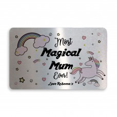 Mothers Day Magical Unicorn Metal Card Gift For Mum Mummy Gift