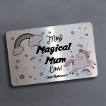 Mothers Day Magical Unicorn Metal Card Gift For Mum Mummy Gift