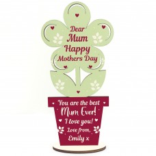 Mum Gift For Mothers Day Wood Flower Gift For Her From Daughter