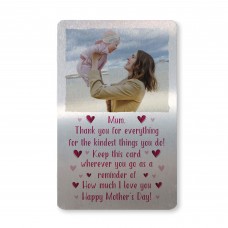 Personalised Gift For Mum Novelty Mothers Day Present Metal Card