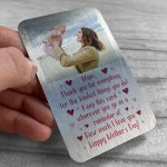 Personalised Gift For Mum Novelty Mothers Day Present Metal Card
