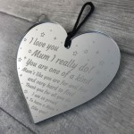 Gift For Mum on Mothers Day Birthday Hanging Heart Thank You