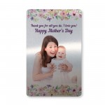 Metal Mothers Day Card Personalised Photo Gift For Your Mum