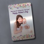 Metal Mothers Day Card Personalised Photo Gift For Your Mum