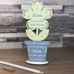 Mothers Day Gift For Nan Personalised Flower From Grandchild