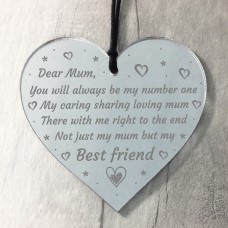 Novelty Engraved Heart Gift For Mum Mothers Day Birthday Gift