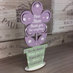 Mum Gift For Mothers Day Birthday Wooden Flower Thank You Gift