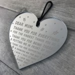 Personalised Mothers Day Gifts Mirror Acrylic Heart Plaque Gifts
