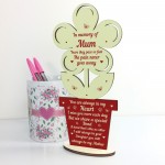 In Memory Of Mum Wooden Flower Memorial Gift For Mothers Dat