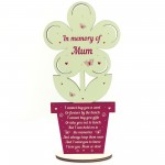 Memorial Gift For Mothers Day Wooden Flower In Memory Of Mum