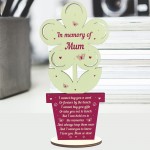 Memorial Gift For Mothers Day Wooden Flower In Memory Of Mum
