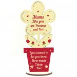 Gift For Mum For Mothers Day Birthday Wooden Flower Thank You