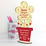 Gift For Mum For Mothers Day Birthday Wooden Flower Thank You