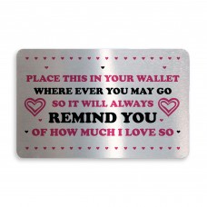 Metal Card For Wallet Novelty Gift For Mum Dad Boyfriend 