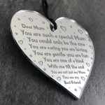 Personalised Heart Gift For Mum Engraved Mothers Day Gift Sign