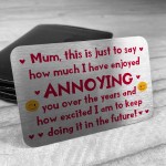 Funny Gift For Mum Metal Wallet Card Insert Birthday Gift