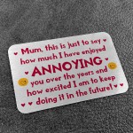 Funny Gift For Mum Metal Wallet Card Insert Birthday Gift