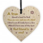Gift For Best Friend Wooden Heart Friendship Sign Thank You Gift
