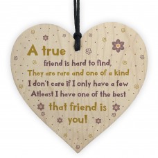 Gift For Best Friend Wooden Heart Friendship Sign Thank You Gift