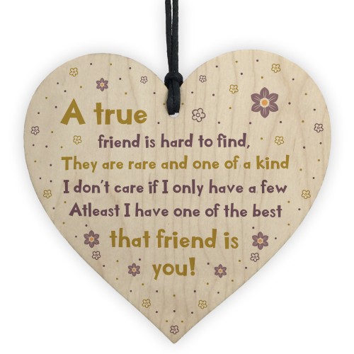 Gift For Best Friend Wooden Heart Friendship Sign Thank You Gift