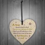 Gift For Best Friend Wooden Heart Friendship Sign Thank You Gift