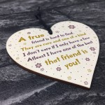 Gift For Best Friend Wooden Heart Friendship Sign Thank You Gift