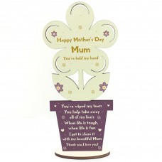 Gift For Mum On Mothers Day Wood Flower Thank You Gift For Her