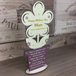 Gift For Mum On Mothers Day Wood Flower Thank You Gift For Her