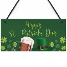 Happy St Patricks Day Decorations Hanging Sign Novelty Gift Sign