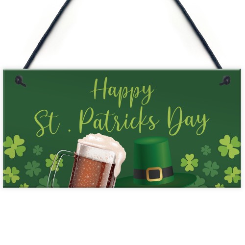 Happy St Patricks Day Decorations Hanging Sign Novelty Gift Sign
