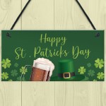 Happy St Patricks Day Decorations Hanging Sign Novelty Gift Sign