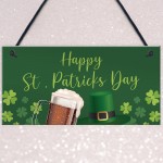 Happy St Patricks Day Decorations Hanging Sign Novelty Gift Sign