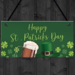 Happy St Patricks Day Decorations Hanging Sign Novelty Gift Sign