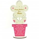 Mum Mummy Gift From Son Daughter Wooden Flower Mothers Day Gift