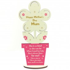 Mum Mummy Gift From Son Daughter Wooden Flower Mothers Day Gift