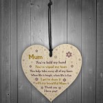 Mum Gift For Mothers Day Birthday Wood Heart Gift From Daughter